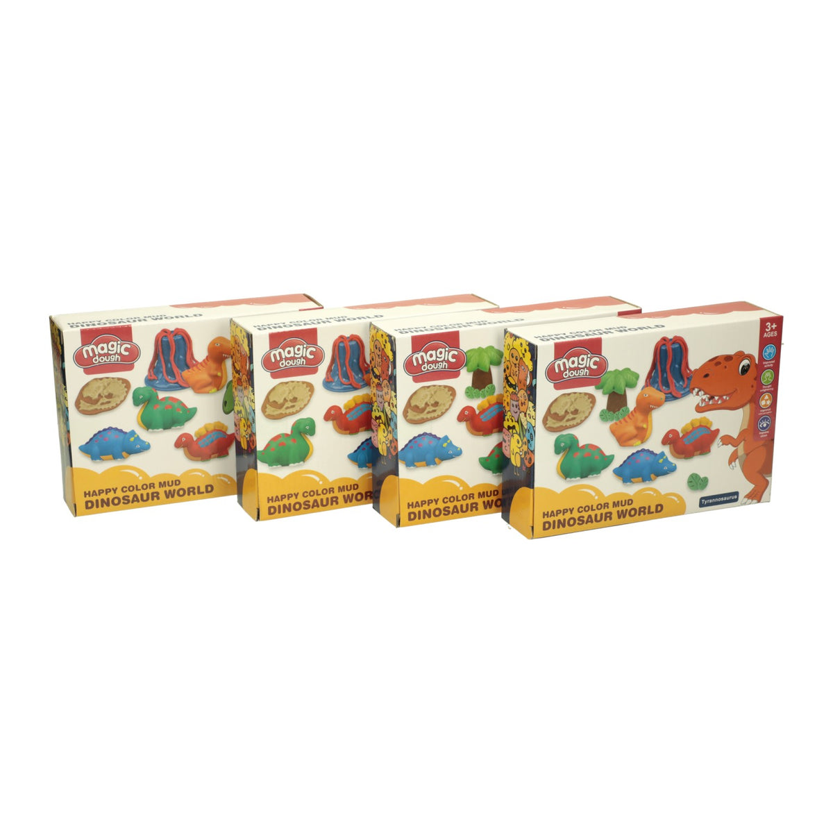 Kleiset dinowereld - 4 kleuren klei