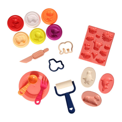 Kleiset dieren wereld - 6 kleipotjes