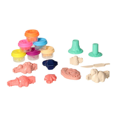 Kleiset dinowereld - 6 kleipotjes