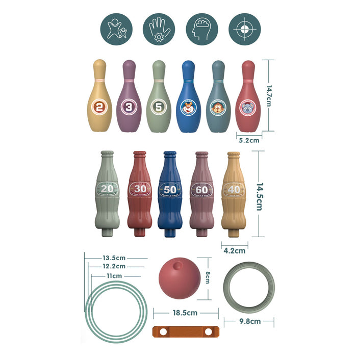 Ringwerpen bowlingspel 2in1