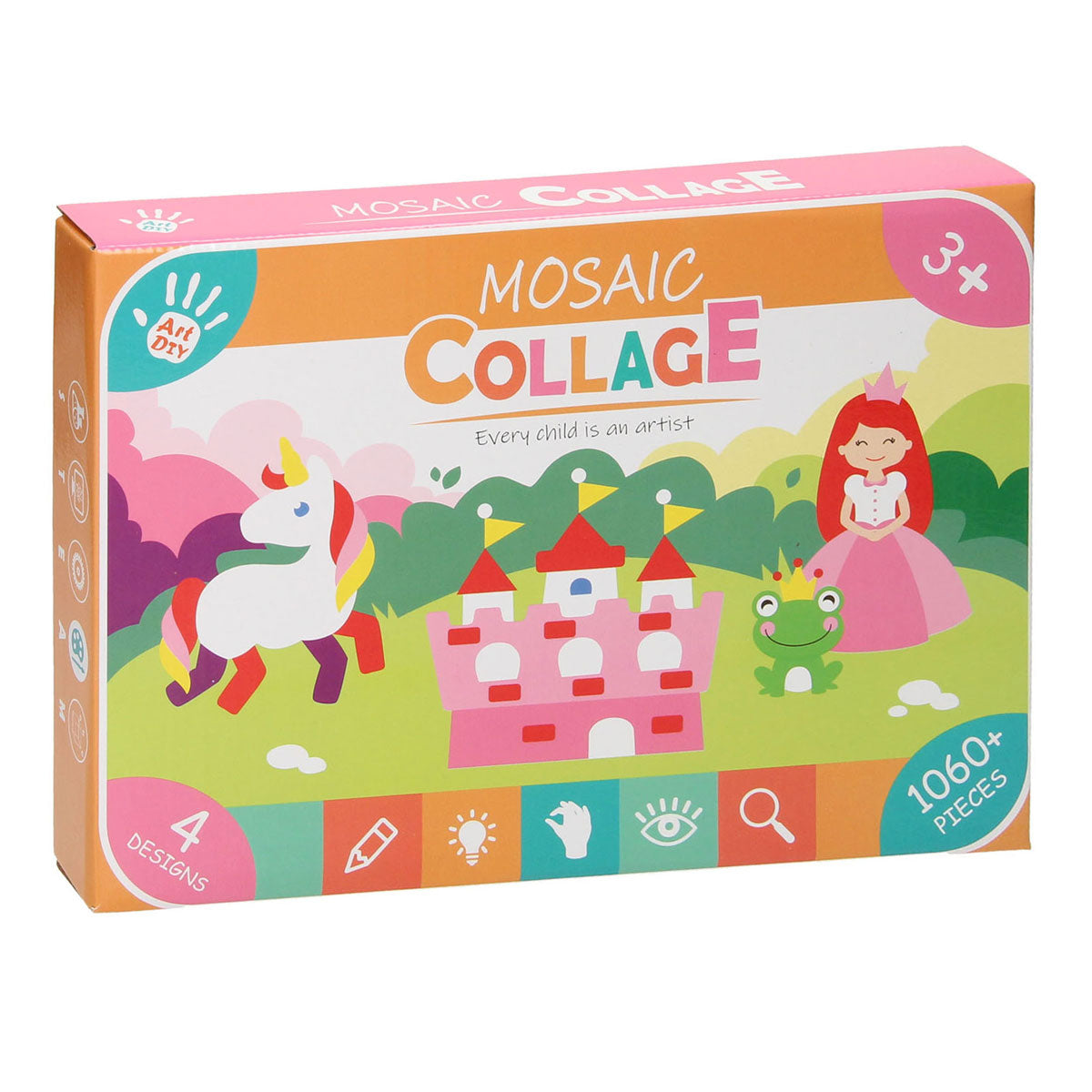 Mozaïek collage prinses knutselset