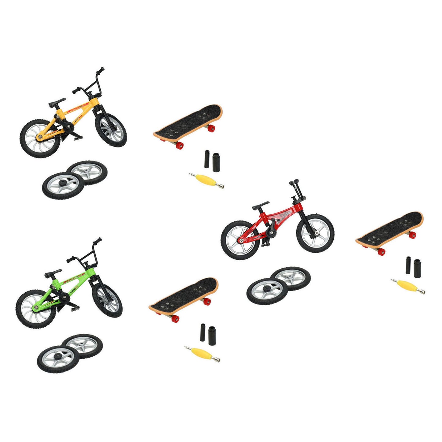 Vinger stuntfiets met accessoires