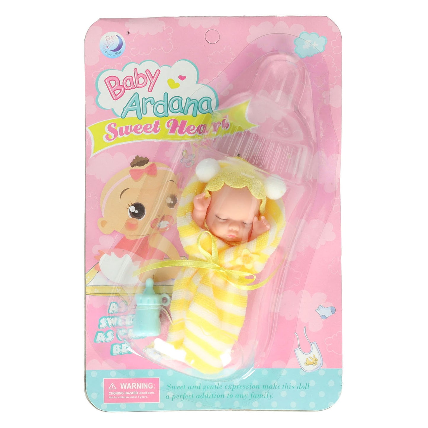 Mini popje in wikkeldoek