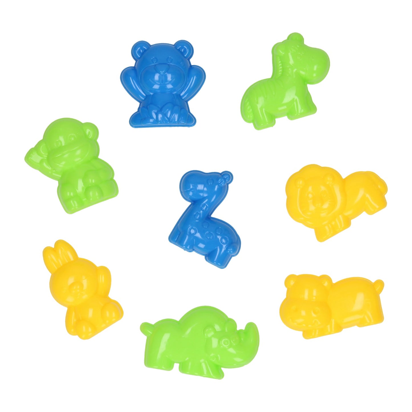 Speelzand wilde dieren met vormpjes, 400gr