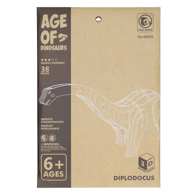 Houten bouwpakket dino 3d diplodocus