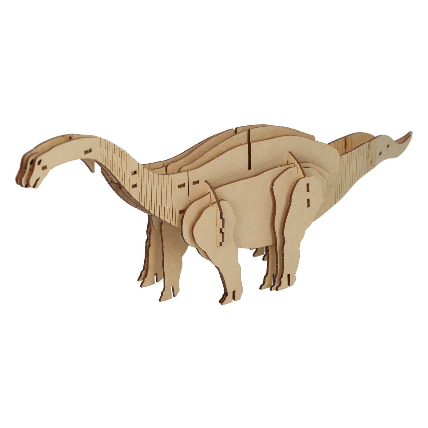 Houten bouwpakket dino 3d diplodocus