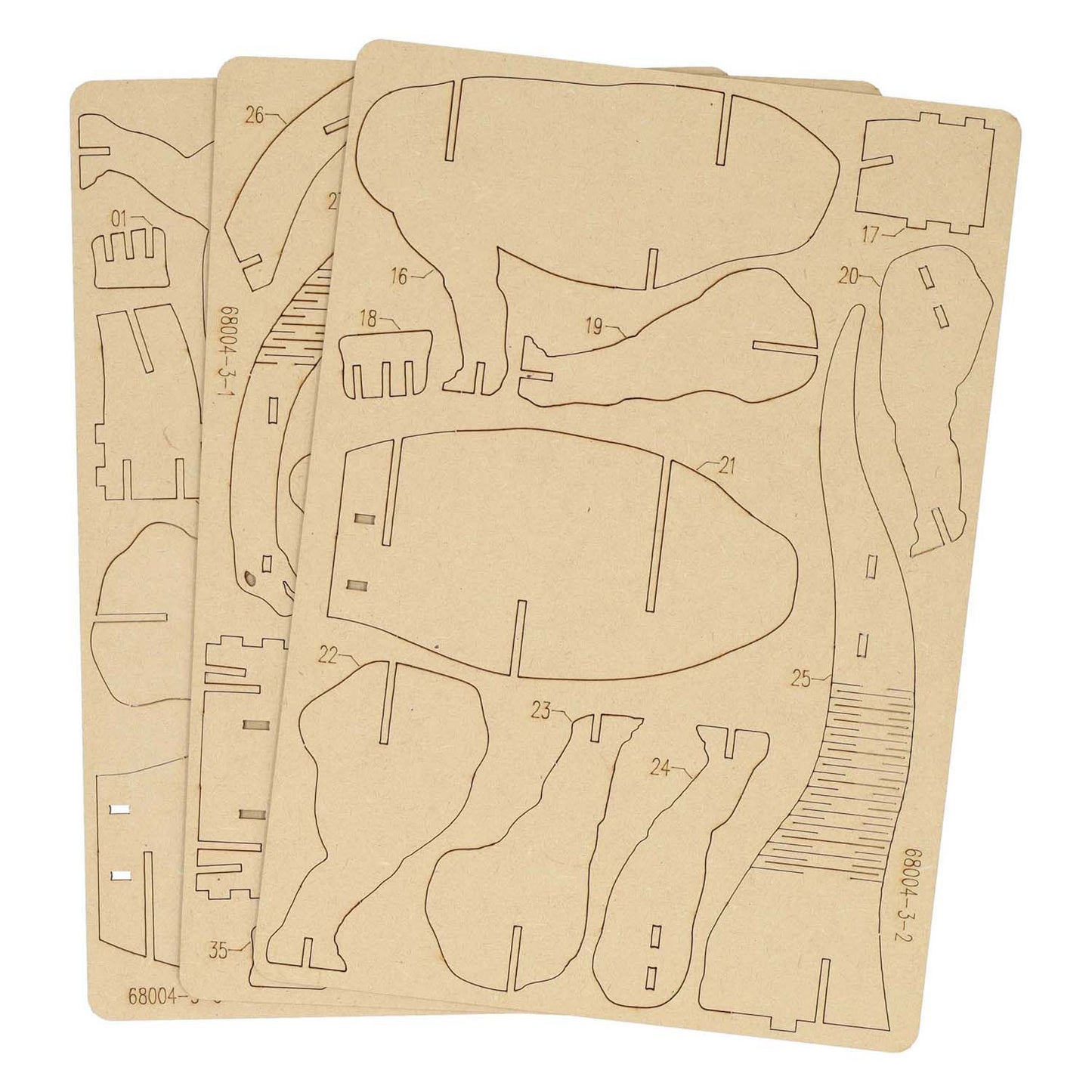 Houten bouwpakket dino 3d diplodocus