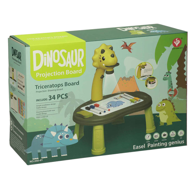 Teken projectie tafel dino, 34dlg.