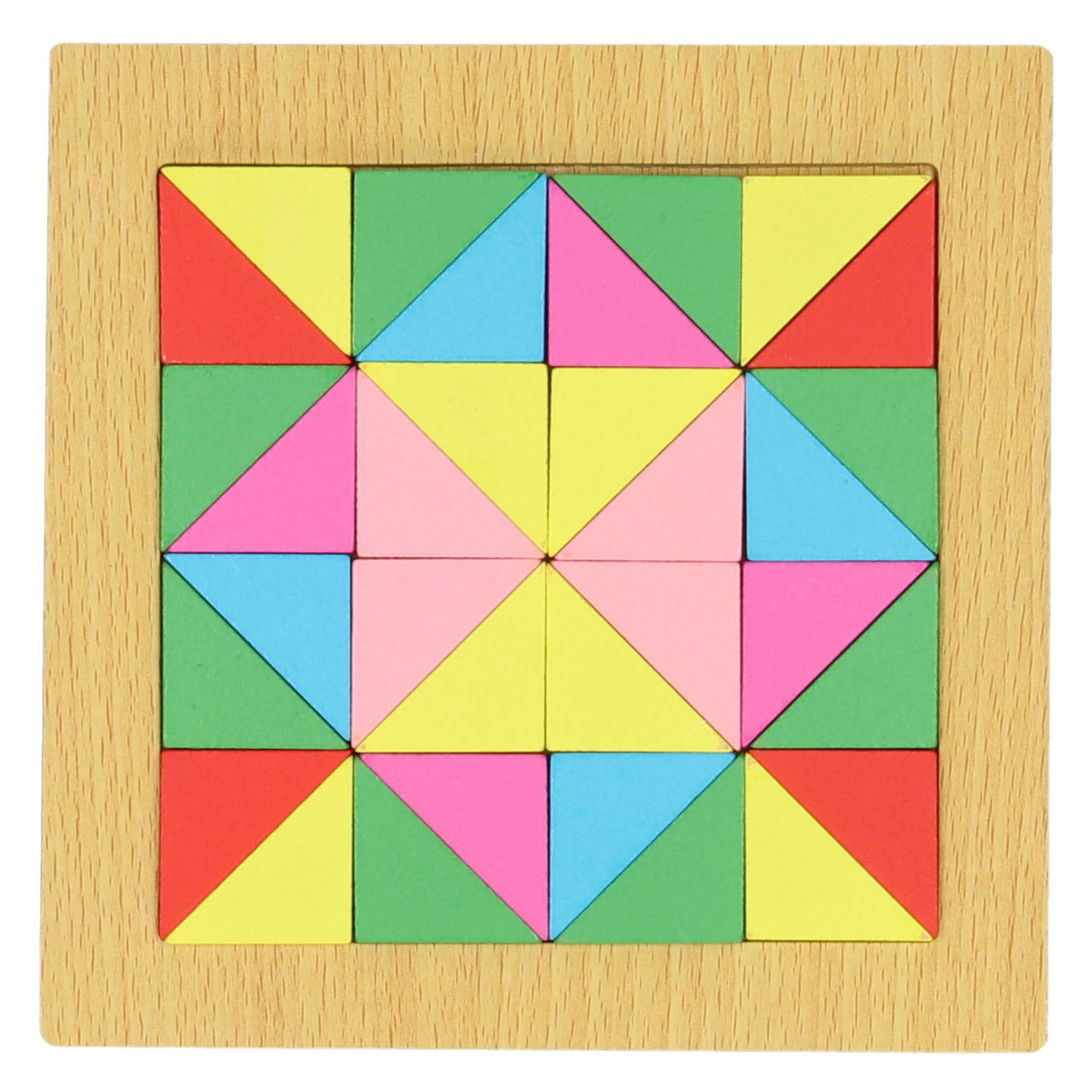 Houten tangram driehoeken