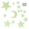Glow in the dark set maan en sterren