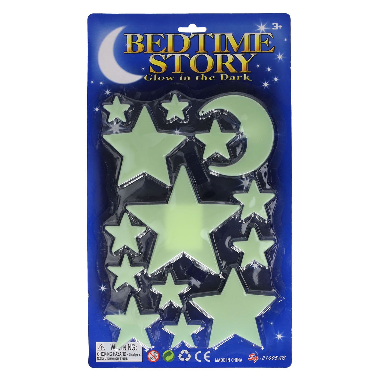 Glow in the dark set maan en sterren