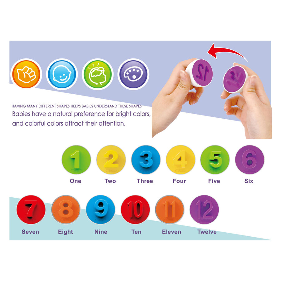 Matching eieren cijfers set