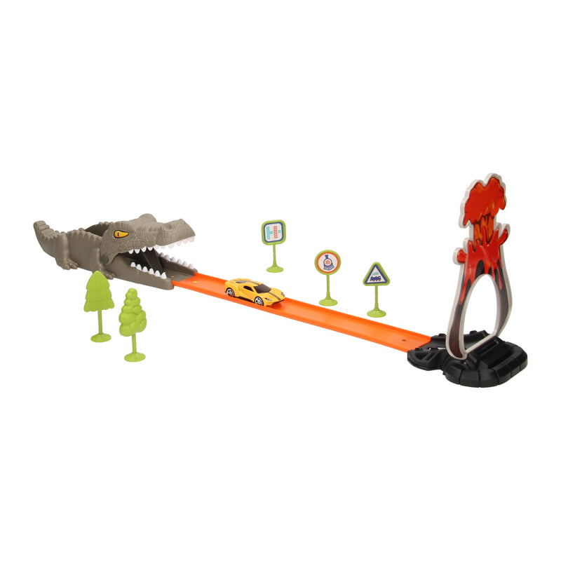 Krokodil auto lanceerbaan set