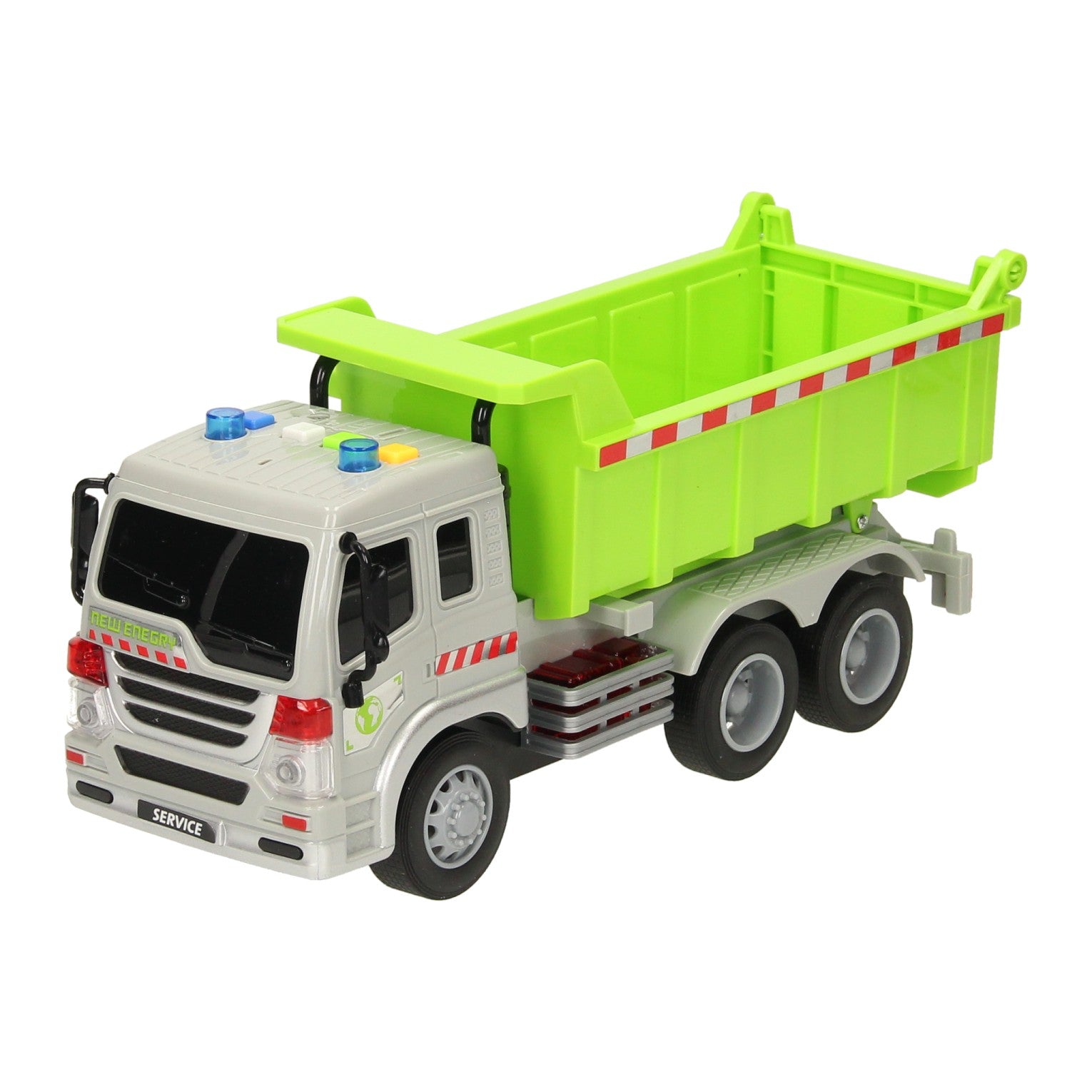 Truck met kiepwagen met licht en geluid