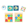 Merkloos sans marque houten schuifpuzzel duel met bel spel