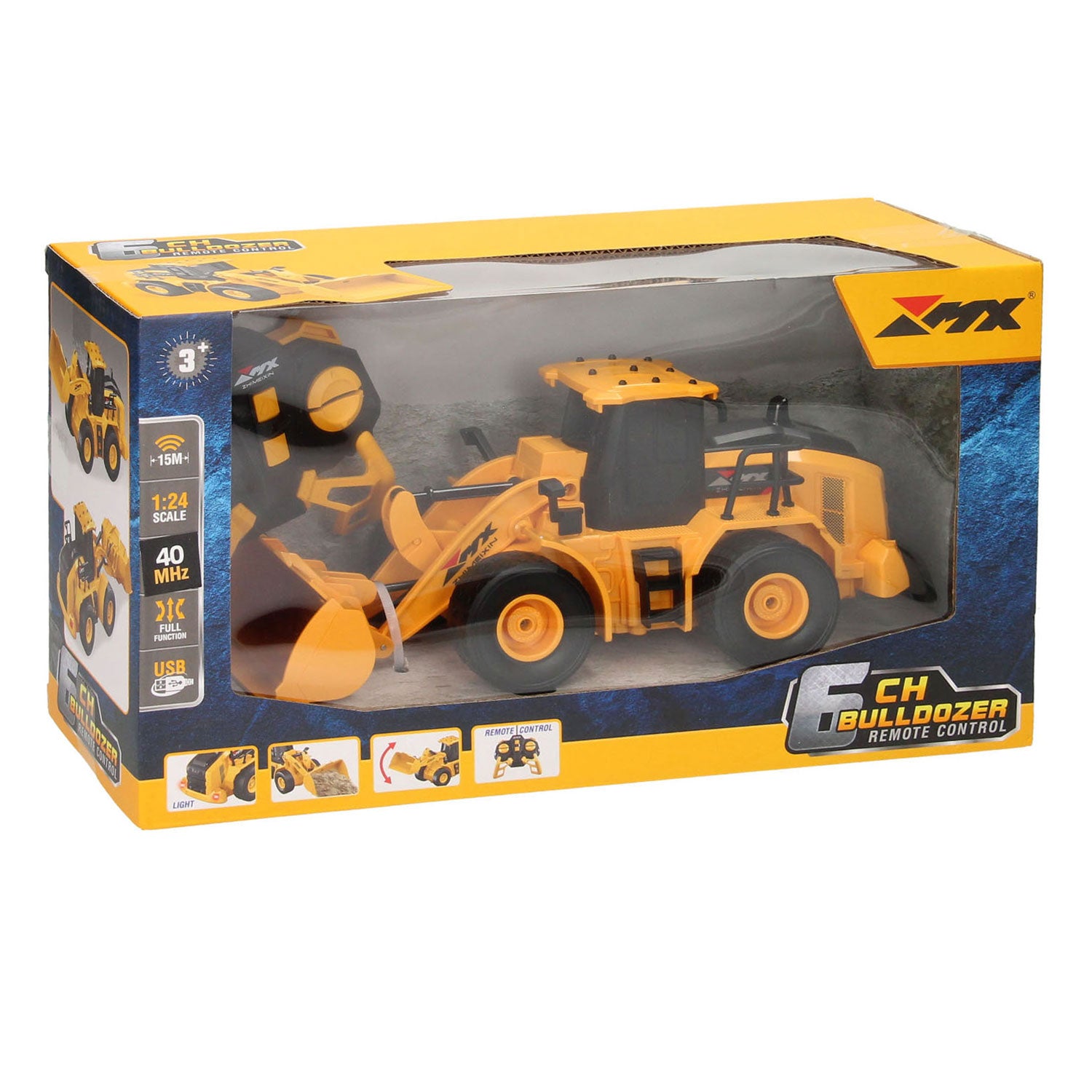 Lobbes rc bestuurbare truck met voorlader 1:24