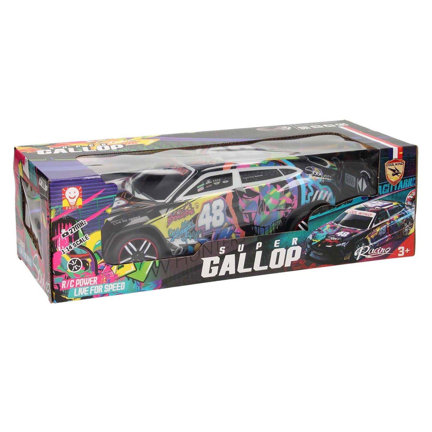 Rc bestuurbare racewagen softbody graffity