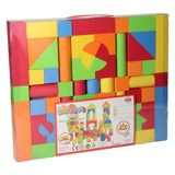 Lobbes speelgoed bv lobbes foam bouwblokken set - 63-delig - kleurrijk constructiespeelgoed. - afbeelding 2