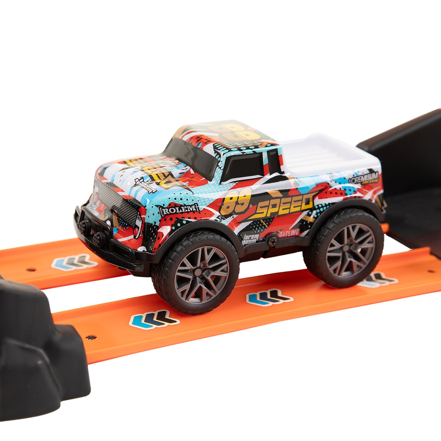 Auto lanceerbaan met voetpomp