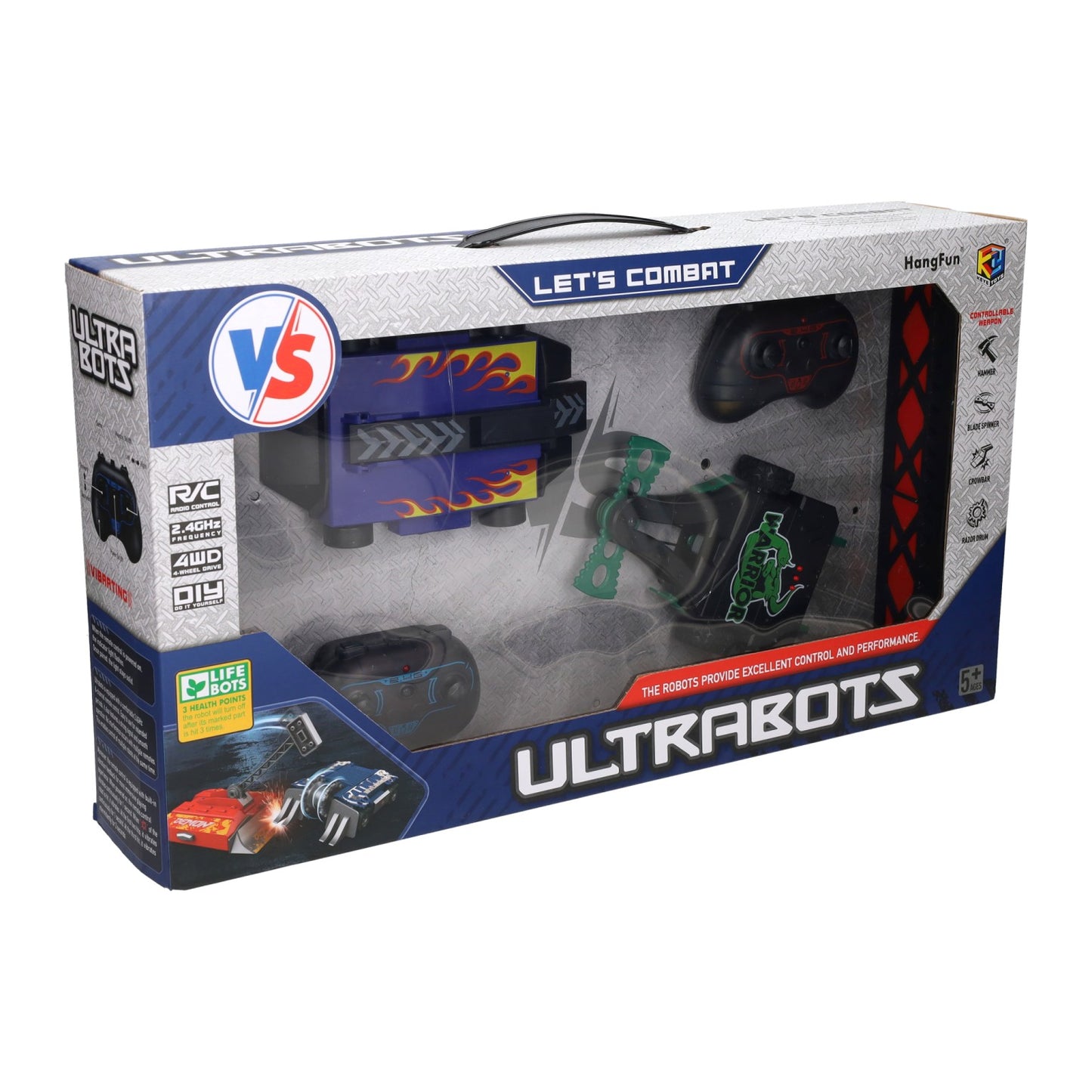 Lobbes speelgoed bv rc bestuurbare battle robots - set van 2 robots en arena