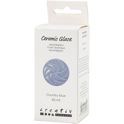 Creativ company keramiek glazuur 984-1101 c dekkend country blue - 60ml