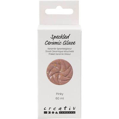 Creativ company gespikkeld keramiek glazuur 999-1060 c dekkend pinky - 60ml