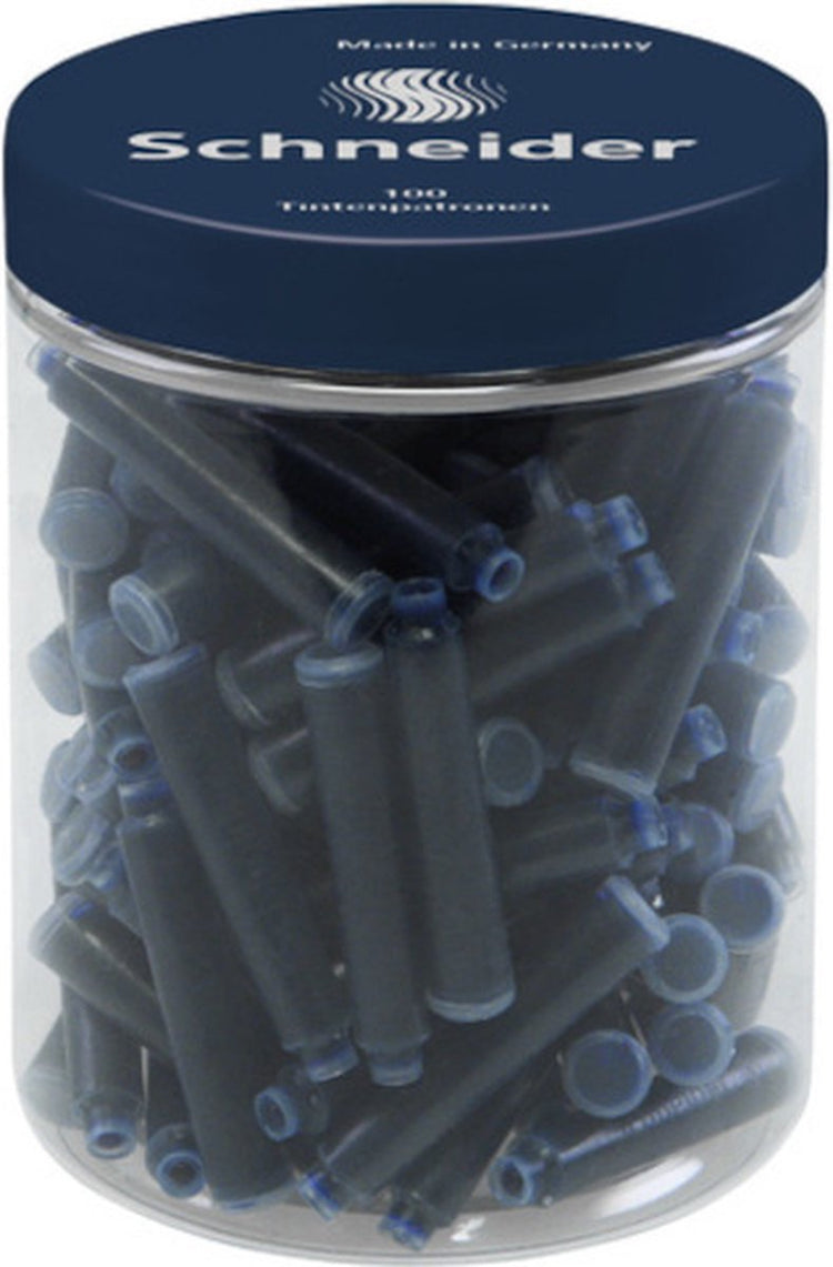 Schneider schrijfwaren schneider inktpatronen - 100 stuks - donkerblauw - s-6823