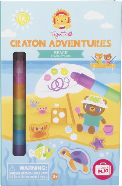 Tiger tribe waskrijt kleurset crayon adventures beach -