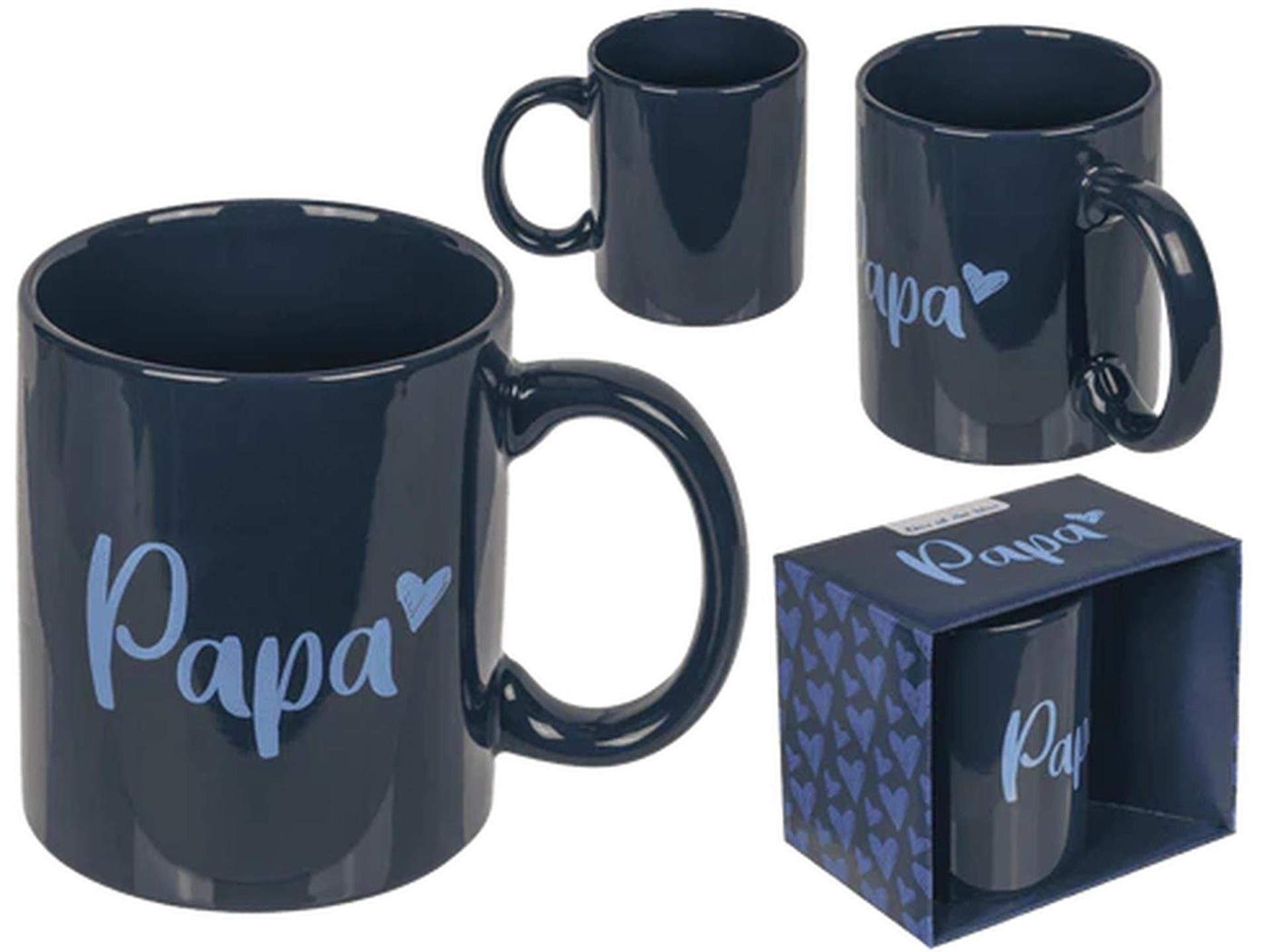 Out of the blue mok papa blauw 320ml ø8xh10cm