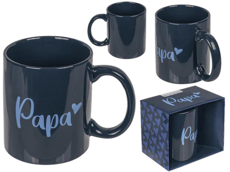 Out of the blue mok papa blauw 320ml ø8xh10cm