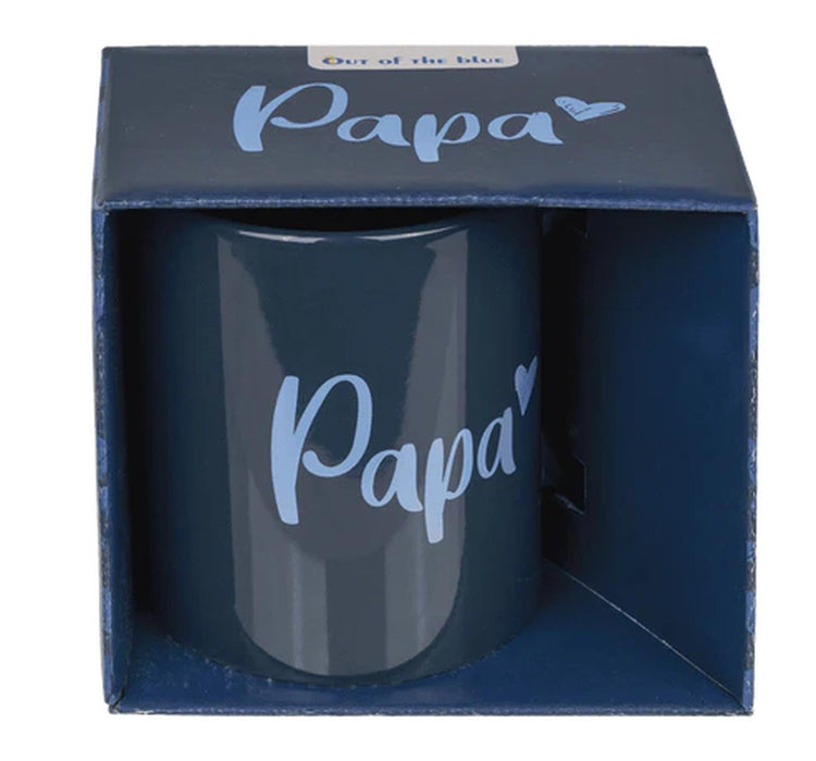 Out of the blue mok papa blauw 320ml ø8xh10cm