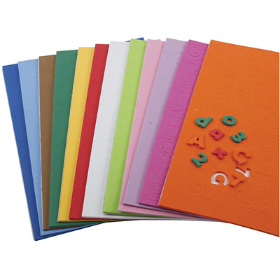Creativ company https: www.cchobby.nl eva-foam-cijfers-letters-h-20-mm-dikte-3-mm-diverse-kleuren-24-div-vellen-1-doos