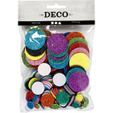 Creativ company foamvormen glitter cirkels, 150st. - afbeelding 2