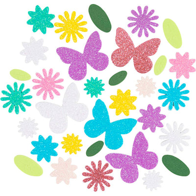Creativ company https: www.cchobby.nl foam-stickers-vlinder-bloem-blad-zelfklevend-afm-9-43-mm-pastelkleuren-120-stuk-1-doos