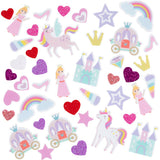 Https: www.cchobby.nl foam-stickers-hart-prinses-eenhoorn-zelfklevend-afm-13-50-mm-paars-roze-harmonie-150-stuk-1-doos - afbeelding 1