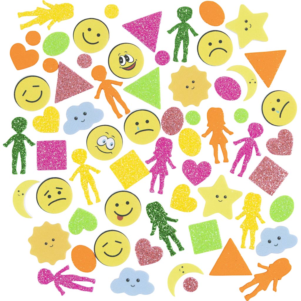 Creativ company foam stickers lachgezicht - 175st.