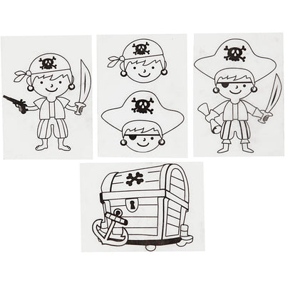 Creativ company vellen krimpfolie met motieven piraten, 4st.