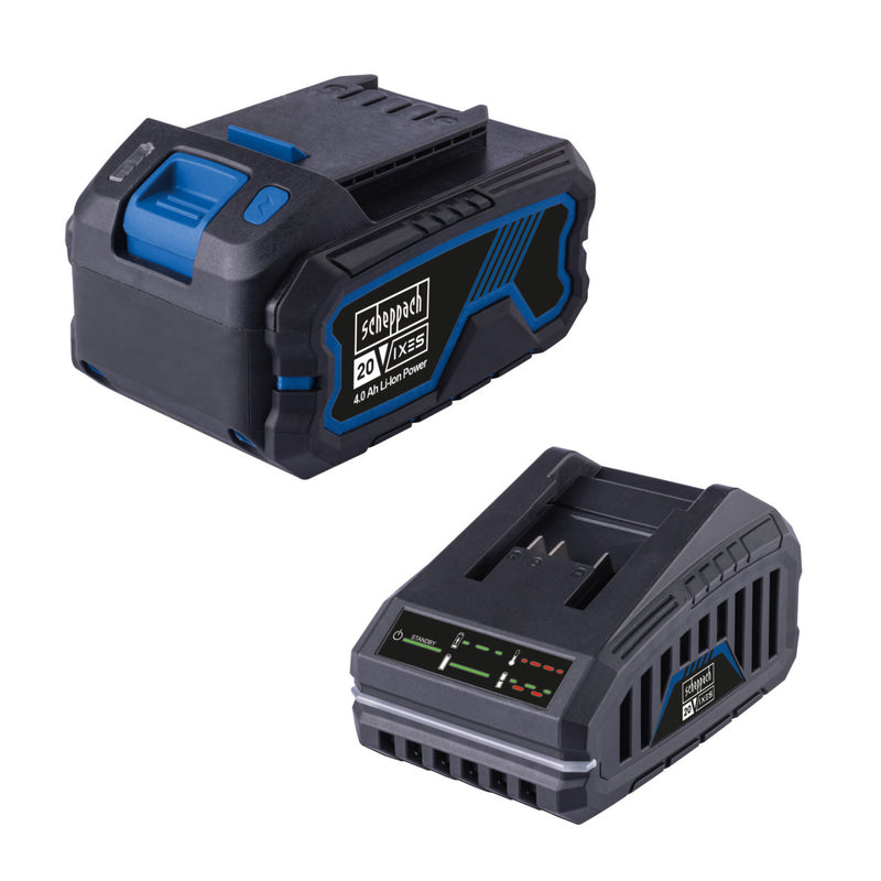 Scheppach starterset 20v accu + acculader sbsk4.0 (1x 4.0ah accu) - 7909201721