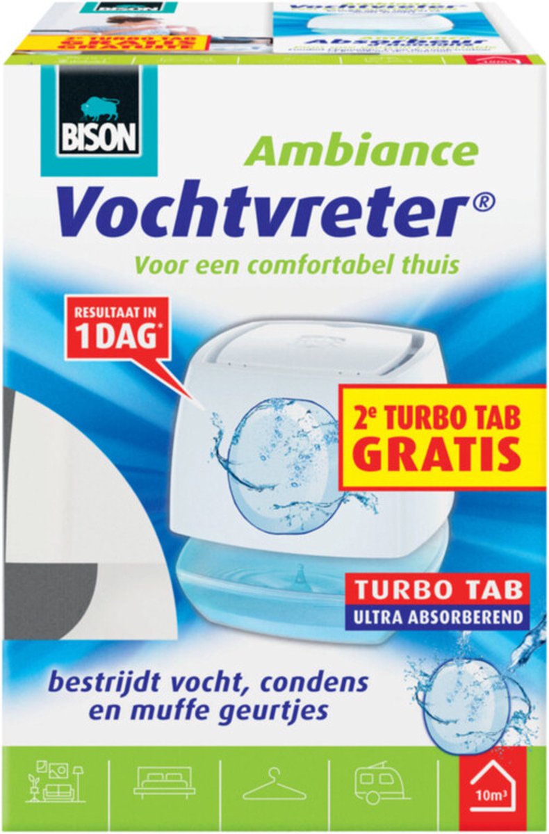 Bison vochtvreter ambiance turbo tab 100 g 2e gratis