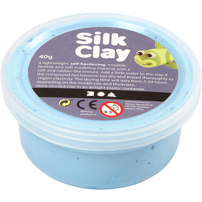 Silk clay - neon blauw, 40gr.