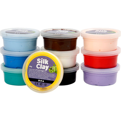 Silk Clay - Basiskleuren, 10x40gr.