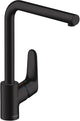 Hansgrohe focus m41 - keukenmengkraan - ééngreeps bediening - 280mm - mat zwart