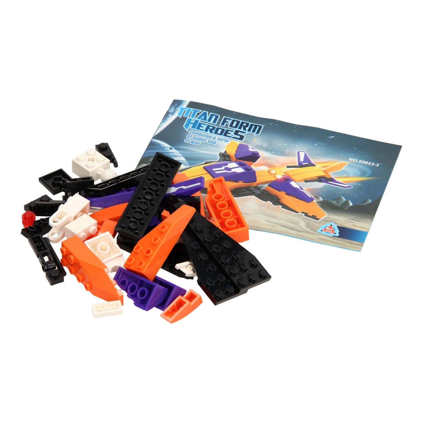 Lobbes bouwset titan heroes - space oranje - 49dlg.