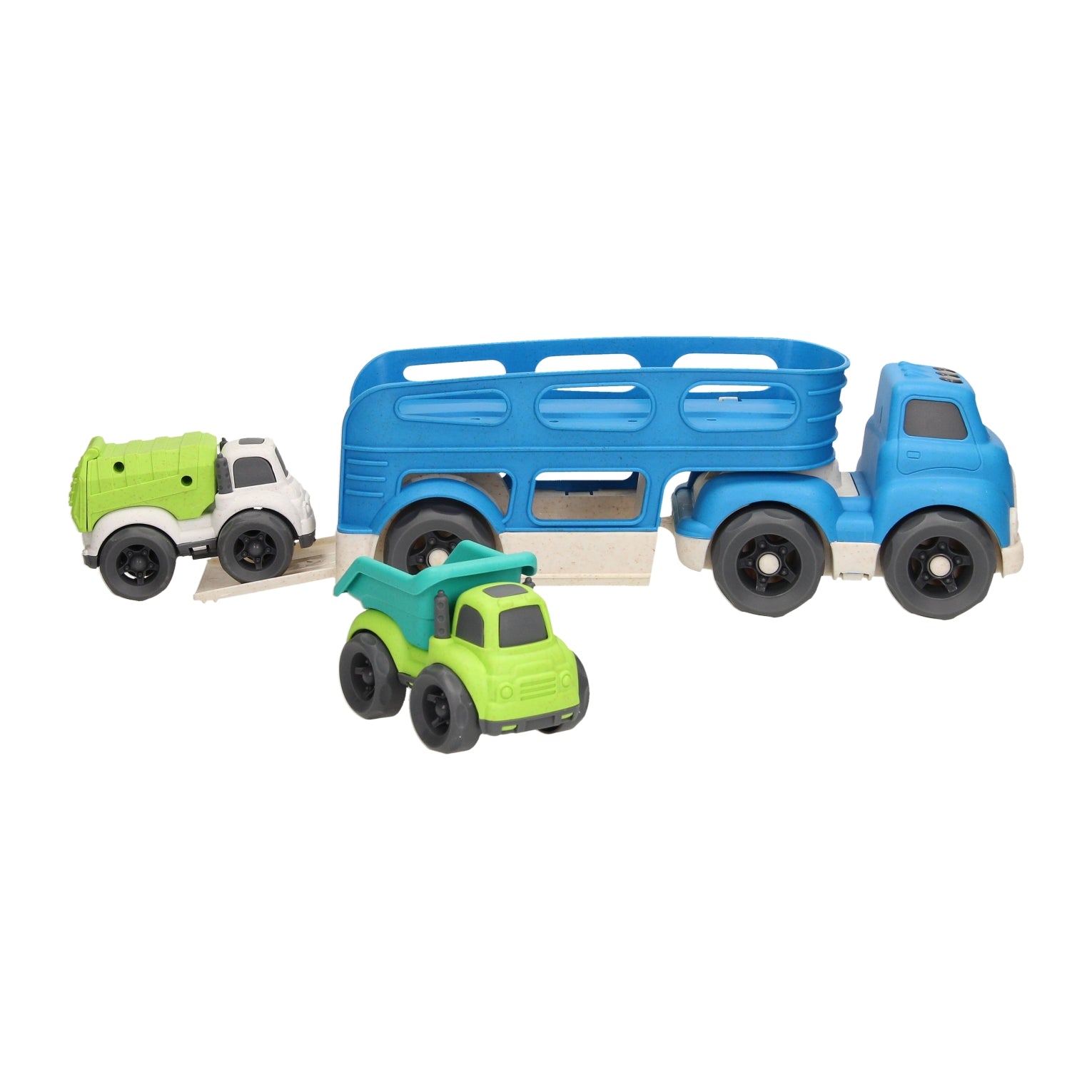 Lobbes speelgoed bv autotransporter recycle - blauw