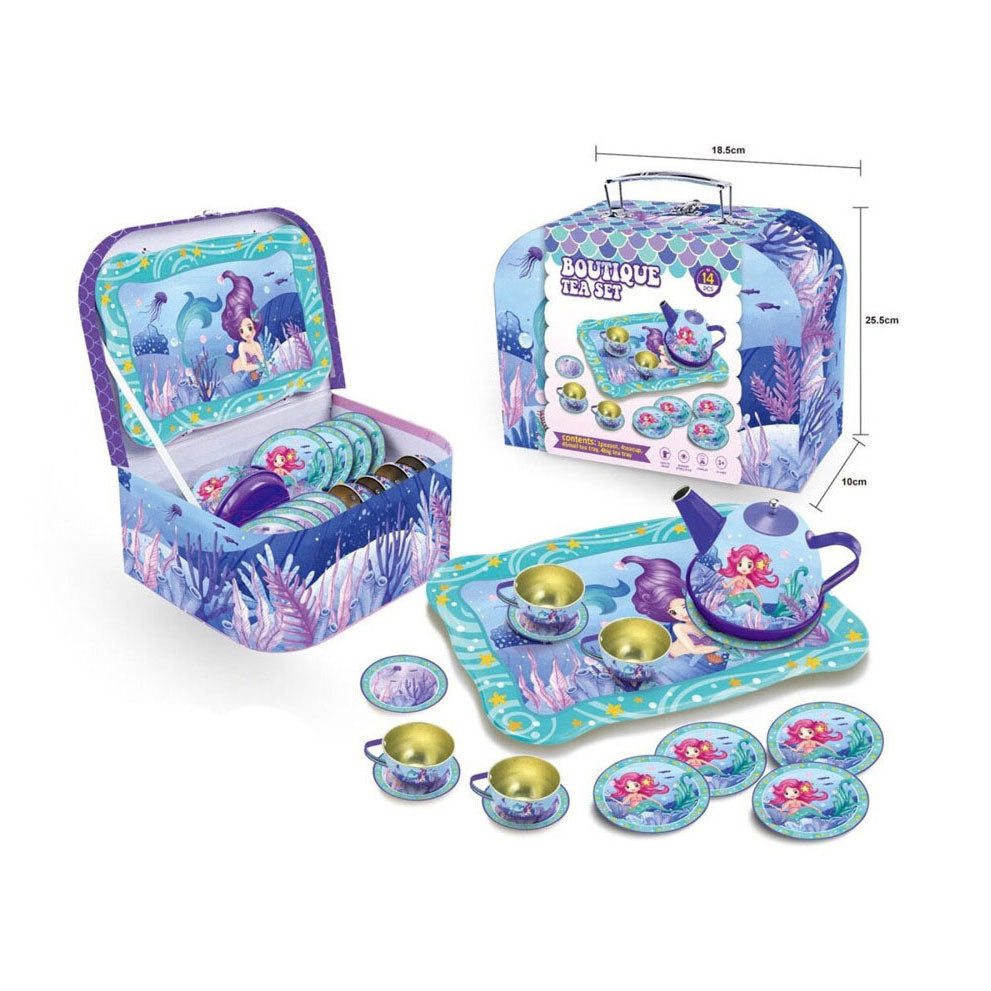 Lobbes mermaid theeservies in picknickkoffer