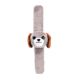 Lobbes pluche klaparmband hondje grijs - afbeelding 1