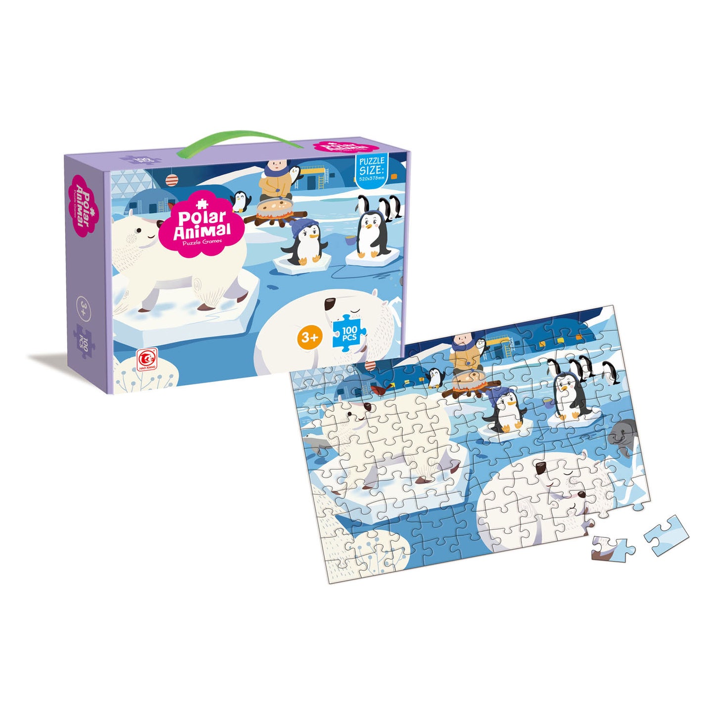 kinder legpuzzel zuidpool, 100st.