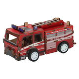 Houten bouwpakket 3d brandweerwagen - afbeelding 1