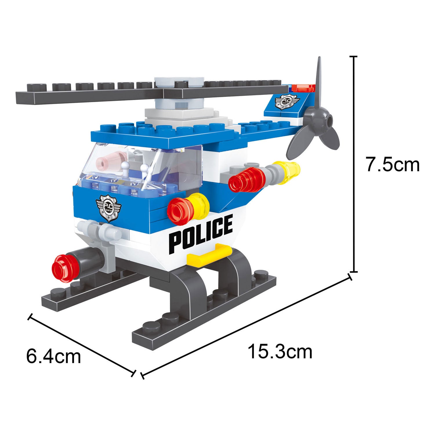 Lobbes bouwset politie helicopter - 68 dlg.