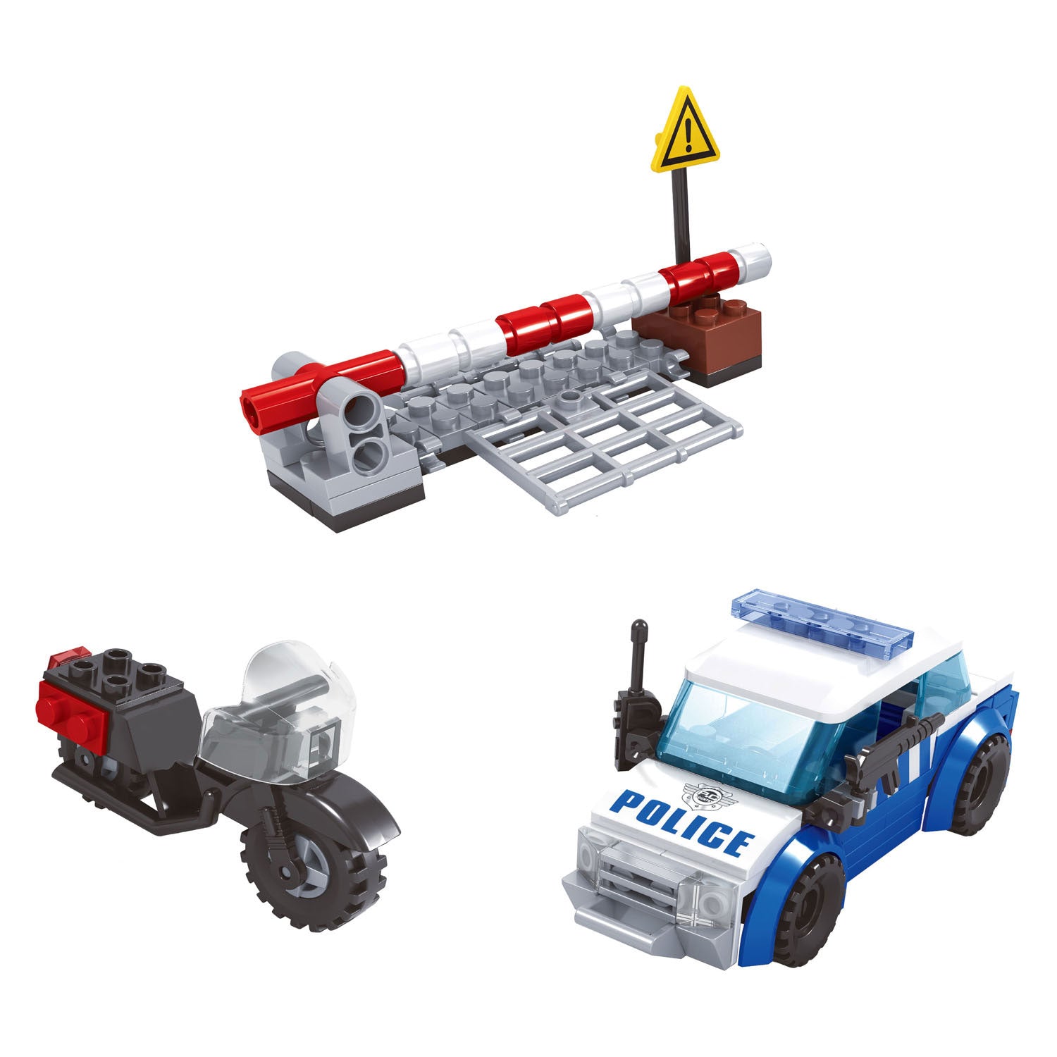 Lobbes speelgoed bv lobbes bouwset politie roadblock - constructiespeelgoed 127-delig.